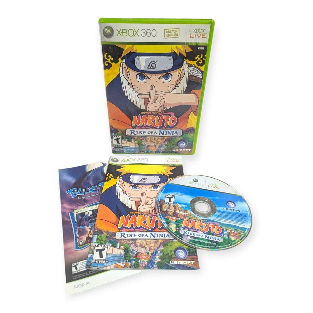 Naruto Rise of a Ninja Xbox 360 Ubisoft Shonen Jump Complete CIB Anime Game